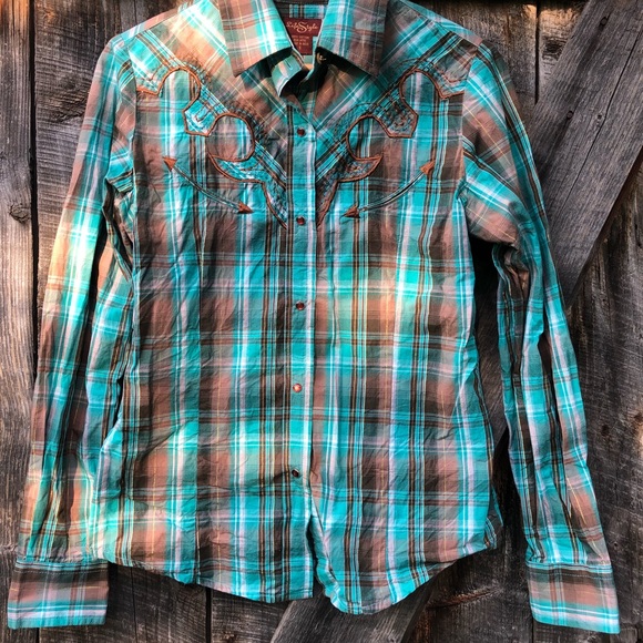 Western/Rodeo Pearl Snap Shirt - Picture 3 of 3